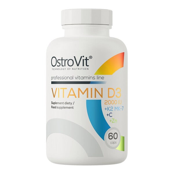 OstroVit - Vitamin D3 2000IU + K2 MK-7 + C + Zn - 60 caps