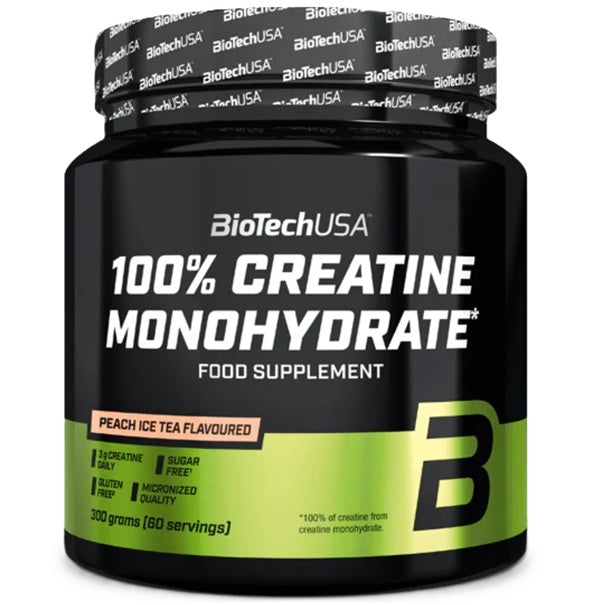 BioTechUSA - 100% Creatine Monohydrate, Peach Ice Tea - 300g
