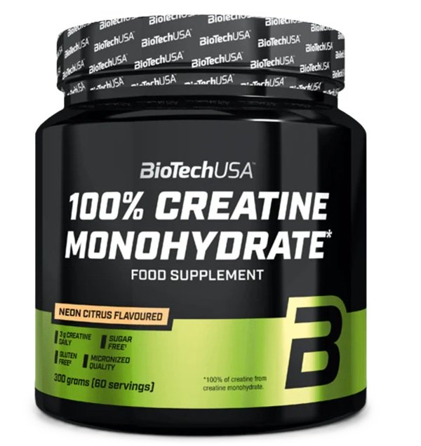 BioTechUSA - 100% Creatine Monohydrate, Neon Citrus - 300g