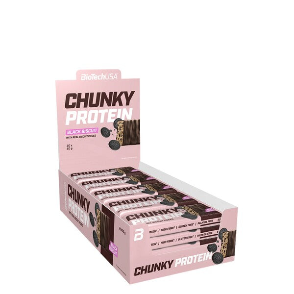 BioTechUSA - Chunky Protein Bar, Black Biscuit - 20 x 50g