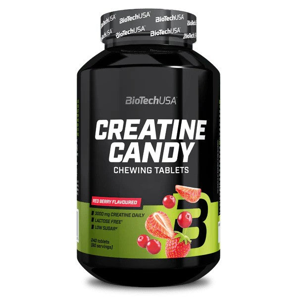 BioTechUSA - Creatine Candy Chewing Tablets, Red Berry - 240 tabs