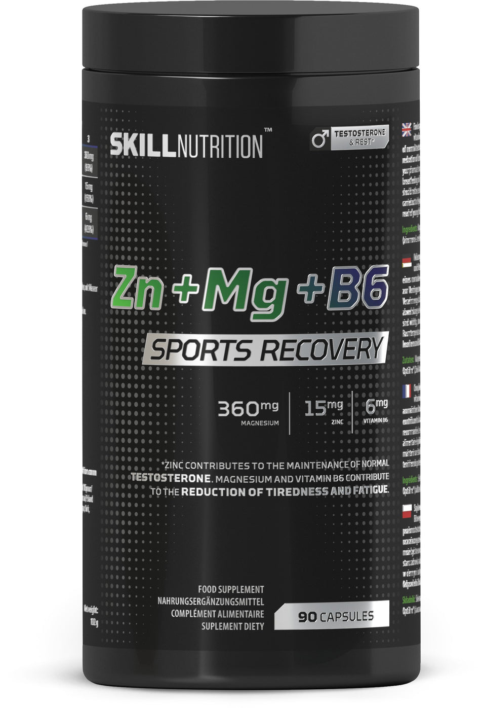 Skill Nutrition - Zn + Mg + B6, Sports Recovery - 90 caps