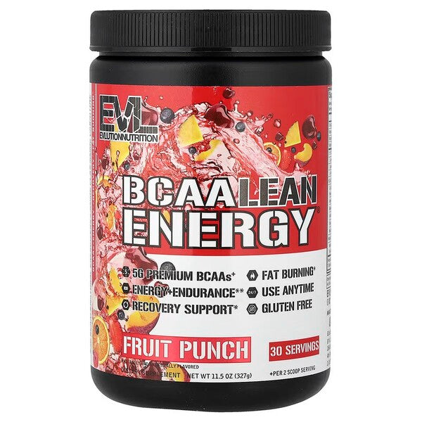 EVLution Nutrition BCAA Lean Energy Fruit Punch - 327g