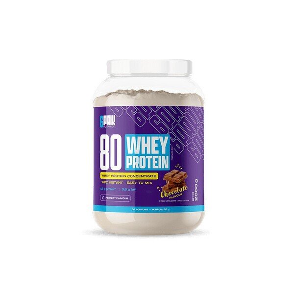6PAK 80 Whey Protein Chocolate 2000g