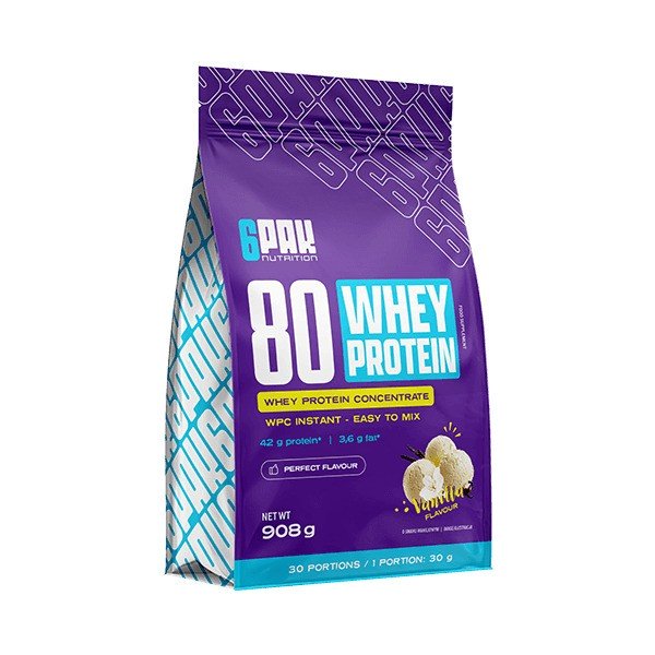 6PAK 80 Whey Protein Vanilla 908g