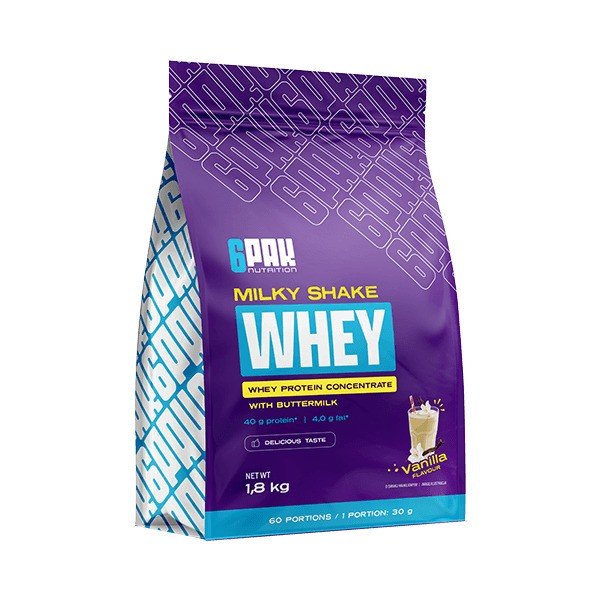 6PAK Milky Shake Whey Vanilla 1800g