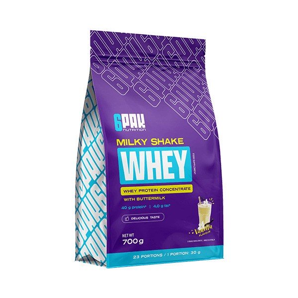 6PAK Milky Shake Whey Vanilla 700g