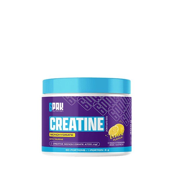 6PAK Creatine Monohydrate Lemon 300g