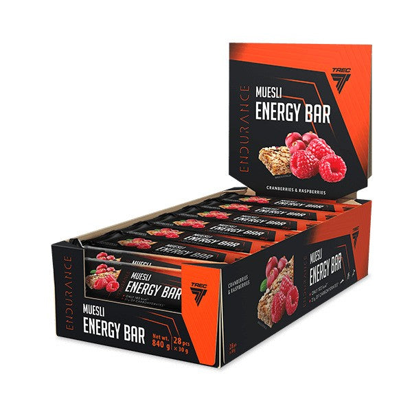 Trec Nutrition - Endurance Muesli Energy Bar, Cranberries & Raspberries - 28 x 30g