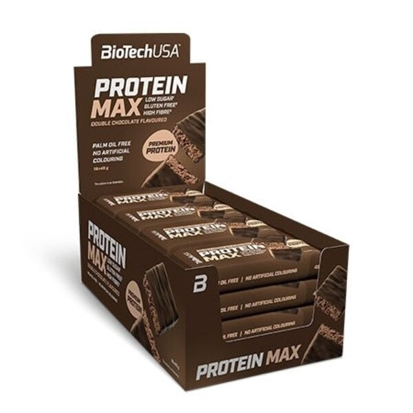 BioTechUSA - Protein Max Bar, Double Chocolate - 16 x 45g