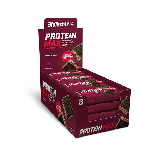 BioTechUSA - Protein Max Bar, Strawberry - 16 x 45g