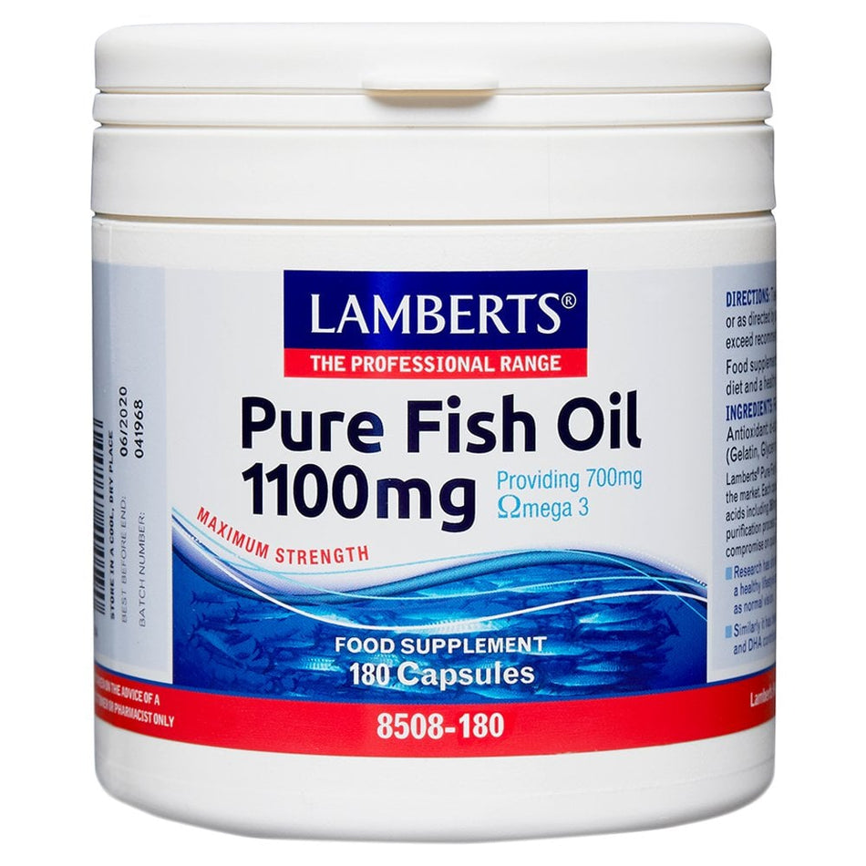 Lamberts Pure Fish Oil 1100mg 180 Capsules