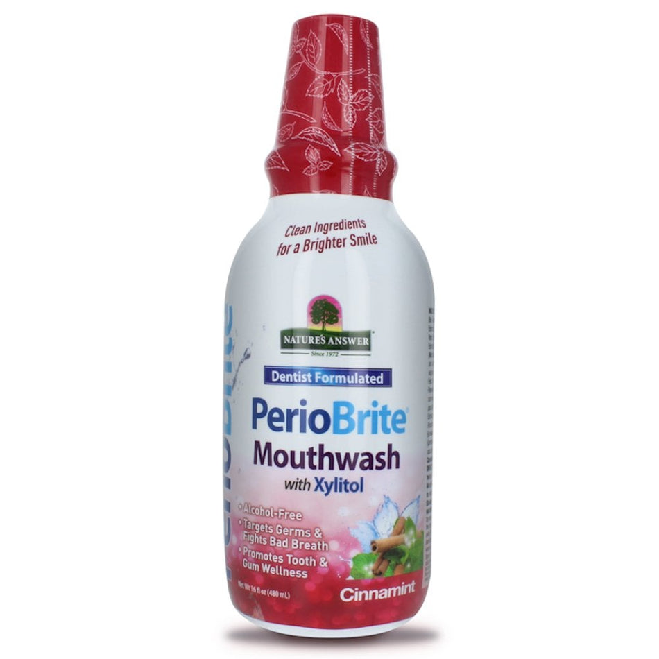 Nature's Answer PerioBrite Mouthwash 480ml with Xylitol Cinnamint