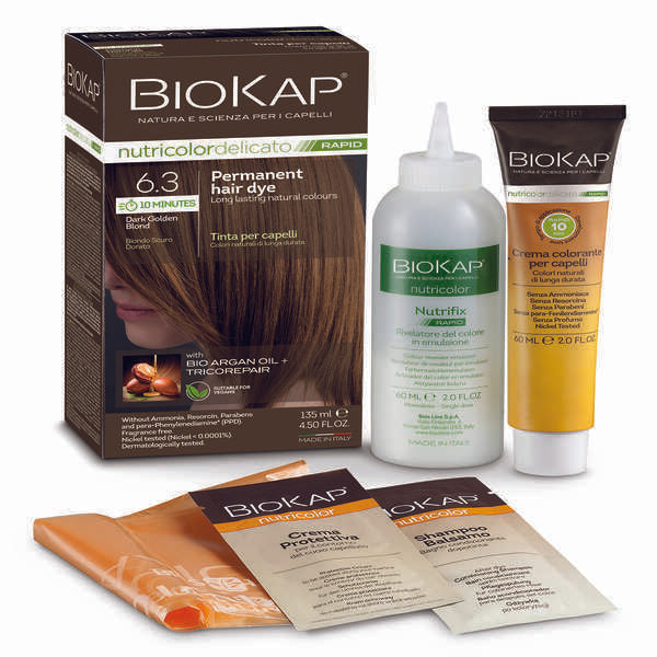 BioKap Long Lasting Hair Dye 6.3 Dark Golden Blond Long Lasting Hair Dye