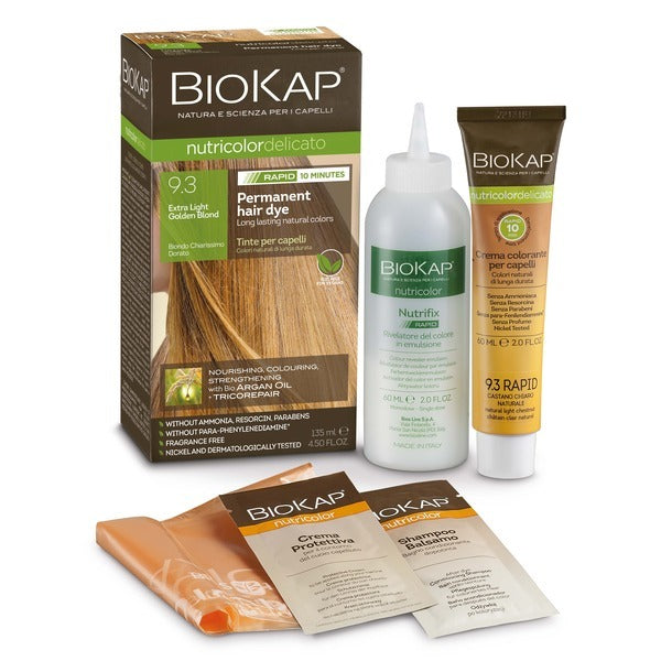 BioKap Long Lasting Hair Dye 9.3 Extra Light Golden Blond Long Lasting Colours