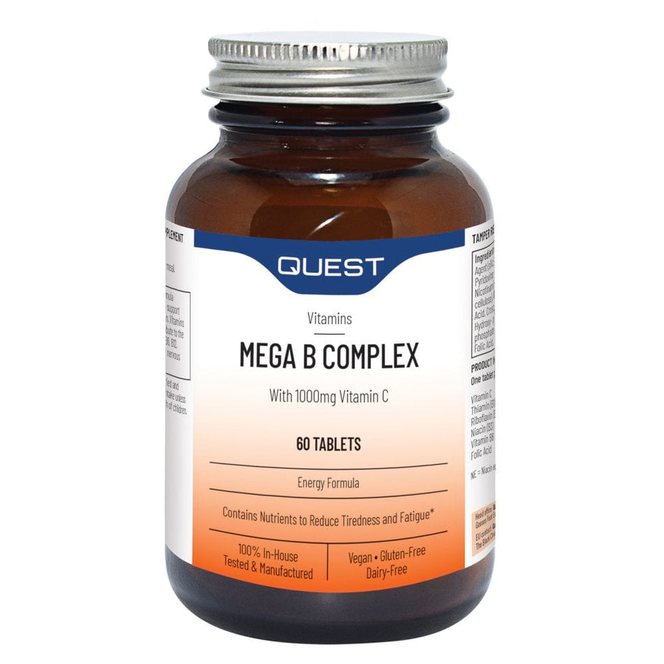 Quest Mega B Complex + 1000mg Vit C 60 Tablets