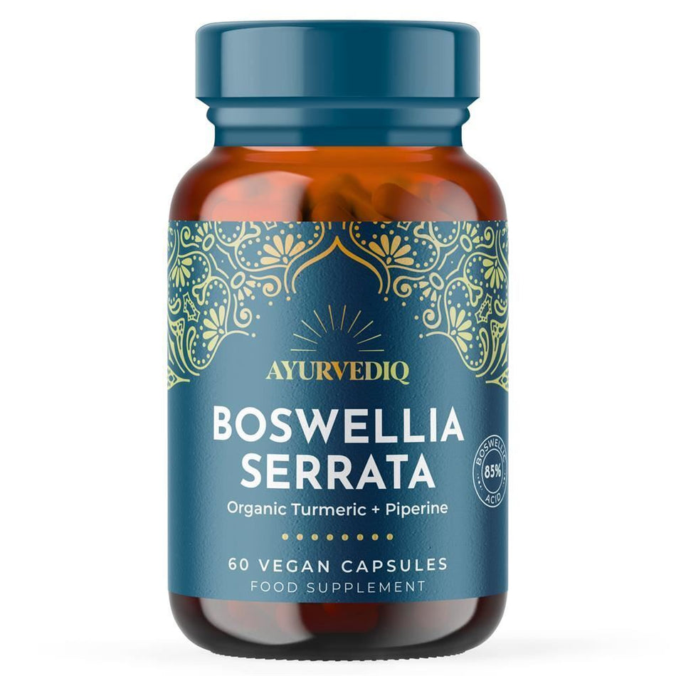 Ayurvediq Wellness Boswellia Serrata with Turmeric & Black Pepper 60 Vegan Capsules
